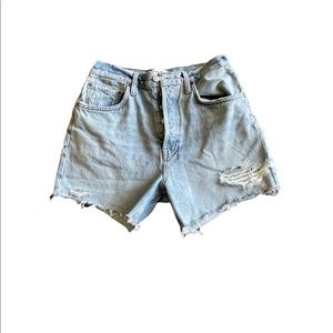 AGOLDE High Rise Riley Short in Groove